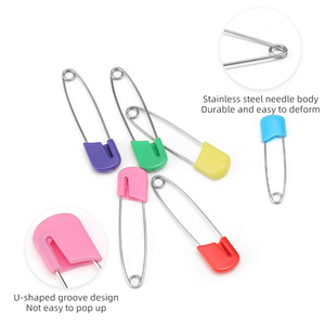 JP gros différent coloré 5.3cm tête en plastique en acier inoxydable <span class=keywords><strong>grande</strong></span> <span class=keywords><strong>épingle</strong></span> de sûreté pour accessoires de couture - Product Image 3