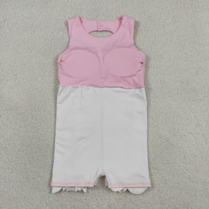 GSD3312 rts Robe d'été pour bébé fille, rose à pois, avec nœuds et manches à volants, longueur genou, vente en gros - Product Image 5