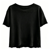 T-shirt personnalisé Kornit DTG pour homme, noir, coupe courte, effet vieilli, motif portrait vintage, style streetwear oversize, personnalisable OEM