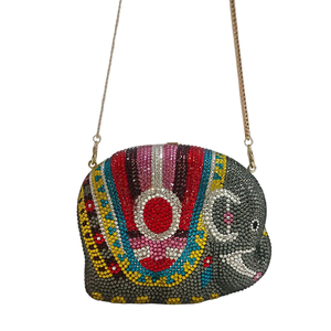Women Delicate Elephants Rhinestones Evening Bag Sumptuous Crystal Clutch <b>Purse</b> with Removable Chain Vacation Party - Product Image 5