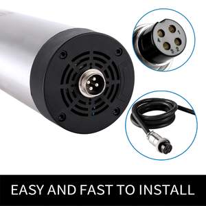 Moteur de broche CNC refroidi par air Zhong Hua Jiang ER16 1,5 kW 80 mm 110 V/220 V/380 V avec kit VFD pour machine de gravure CNC - Product Image 2