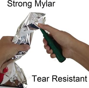 Sacos de dormir de emergencia Mylar fuertes resistentes al desgarro con silbato - Product Image 2