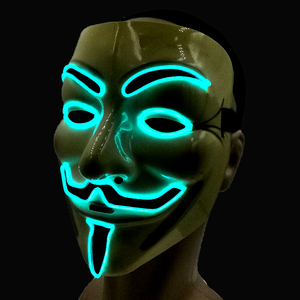 <span class=keywords><strong>Máscara</strong></span> LED <span class=keywords><strong>de</strong></span> Anonymous <span class=keywords><strong>de</strong></span> V <span class=keywords><strong>de</strong></span> Venganza, <span class=keywords><strong>Máscara</strong></span> <span class=keywords><strong>de</strong></span> Guy Fawkes, Talla Única, Aqua - Product Image 4