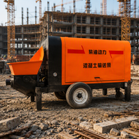 Pompe à béton portable SG avec moteur diesel, capacité 7-18m³/h, portée horizontale 40-300m/vertical 10-100m