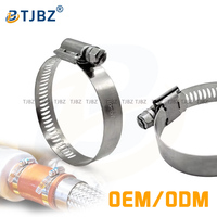 Collier de serrage de type américain de haute qualité en acier inoxydable pour échappement, moteur hydraulique et collier de serrage à vis sans fin
