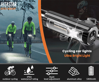 Lampe de vélo de nuit pour VTT en alliage d'aluminium IPX4 portable avec LED XPG super lumineuse de 1000 lumens intégrée, batterie rechargeable de 1800 mAh, type C