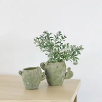 Pots à fleurs en ciment de style américain, écologiques, de conception délicate, fabriqués directement par l'usine Lianda, pour succulentes et cactus - Décoration intérieure/extérieure