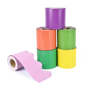 Rollos de Papel con Borde de Color Personalizable, Autoadhesivos, Accesorios para Tableros de Anuncios de Aula - Product Image 2