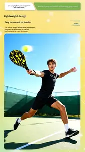 Racchetta da <span class=keywords><strong>Padel</strong></span> per Coppa del Mondo, Prodotta nel Guangdong, Materiale ABS Durevole, Nucleo Ammortizzante EPE, Forte Resilienza, Facile da Usare - Product Image 6