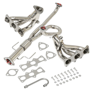 Kit de cabezales pulidos de acero inoxidable Pino, colector de escape para Ford Probe V6 GT Mazda MX6 LS V6 93-97 - Product Image 5