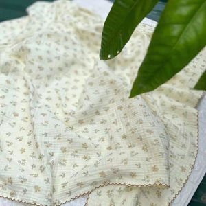 Serviettes de bain personnalisées en usine, 400 GSM, en coton mousseline imprimé, 70x100 cm, rectangulaires, fabriquées à la machine au Vietnam - Product Image 1