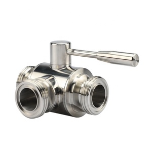 Vệ sinh 3A DIN SMS cấp thực phẩm thép không gỉ 304 316L Hướng dẫn sử dụng <span class=keywords><strong>Tri</strong></span> kẹp t Loại 3 cách vệ sinh bóng van - Product Image 1