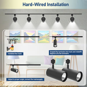 Hotel Store Home 5CCT Seleccionable 10W Htype Cct Led Track Head Track Lights 2700K 3000K 5000K 20W 30W 40W LED Track Light Housing - Product Image 3