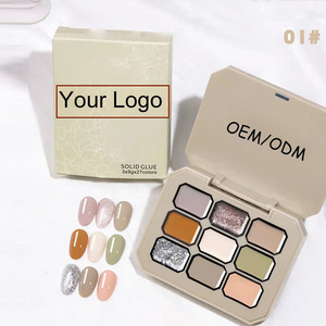 CAILI Ensemble de vernis à ongles en gel pour pudding solide 9 en 1, kit de vernis à ongles en gel crème solide de haute qualité pour salon et <span class=keywords><strong>manucure</strong></span> - Product Image 3