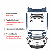 Kits Carrosserie Complets Style CLA45 avec Calandre, Kit de Conversion Extérieur Facelift, Pièce Auto pour Mercedes-Benz CLA W118 2019-2025