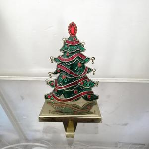 Crochet de Noël Yuqi en alliage gaufré rouge et vert pour décoration de fenêtre et de maison - Product Image 1