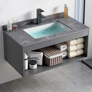 Luxueux moderne laque mural en aluminium lavabo armoire miroir intelligent bassin en céramique conception étanche hôtel salle de bain 5 - Product Image 6