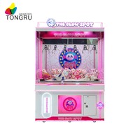 Game Center Big Game Machine 6-Toys One-Catch Machine à grue à 6 griffes avec jouets en peluche Mini grue d'intérieur à pièces en métal