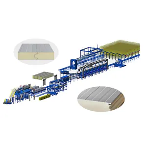 China best continuous PU PUR PIR sandwich panel production line polyurethane decoration cladding panel making machine