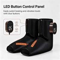 Bottes de massage des pieds sans fil à chaleur et vibrations, 3 niveaux de chauffage et de vibration, rechargeables par USB, masseur des pieds à tissus profonds pour la relaxation