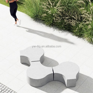 เก้าอี้ม้านั่งกระถางต้นไม้ไฟเบอร์กลาสสำหรับพื้นที่สาธารณะในห้างสรรพสินค้าและสวนสาธารณะ ใช้ในเชิงพาณิชย์ - Product Image 4