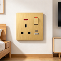 Prise murale OEM personnalisée à installation facile avec interrupteur 13A et ports de charge rapide USB-A Type-C – Vente en gros