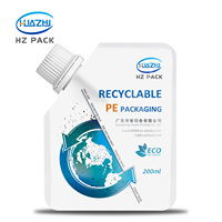 Pochette Doypack en Plastique Personnalisée Anti-Fuite Recyclable avec Bec Verseur et Poignée pour Emballage de Boissons, Jus et Détergents Liquides