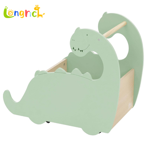Boîte <span class=keywords><strong>de</strong></span> <span class=keywords><strong>rangement</strong></span> <span class=keywords><strong>de</strong></span> jouets <span class=keywords><strong>de</strong></span> dinosaure en bois pour enfants avec roues Armoire d'organisateur <span class=keywords><strong>de</strong></span> poubelle <span class=keywords><strong>de</strong></span> jeux pour enfants - Product Image 1