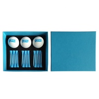 Emballage de boîte-cadeau de type couvercles à base supérieure en carton rigide personnalisé à faible quantité minimale de commande pour kit de balles de golf