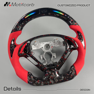 Volante Deportivo Personalizado de Fibra de Carbono Forjado Rojo con Pantalla LED para Infiniti G35 G35S G37 G37S Q60 IPL Q60S EX35 EX37 2007-2016 - Product Image 3