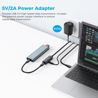 Câble d'extension USB-C mâle-femelle de 15 m/49,2 pi avec adaptateur d'alimentation 5 V/2 A pour station d'accueil USB-C, PC, ordinateur portable – Vente chaude en gros