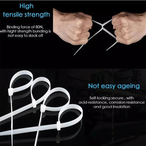 7,6*300 мм, ультрафиолетовые стабилизированные нейлоновые стяжки на молнии, защищенные от атмосферных условий для использования на открытом воздухе для сада, ограждения, электроустановки - Product Image 4