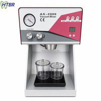Dental-Labor 2-in-1 Vibrator 2000C+ Gipsmischmaschine 150W Stufenlose Geschwindigkeitsregelung Dualer Dental-Vakuummischer Vibrator