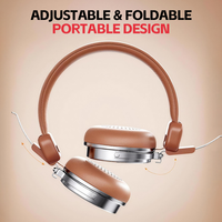 Casque sans fil supra-auriculaire Microlab T3 PLUS pliable HiFi Stéréo 6.0 avec 60H d'autonomie et suppression du bruit pour le sport et les voyages