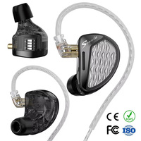 Écouteurs intra-auriculaires professionnels KZ Sonata 14 à armature équilibrée avec interrupteur de réglage de fréquence électronique pour monitoring
