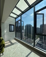 Ventana Abatible Grande de Vidrio con Aislamiento Acústico y Térmico para Comedor, Pared Exterior