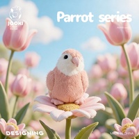 Peluche Perroquet Mignon d'Automne, Adorable Oiseau en Peluche, Compagnon Réconfortant pour le Coucher, Cadeau d'Anniversaire Idéal en Polyester