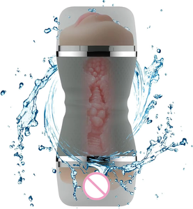 <span class=keywords><strong>YAQU</strong></span> extraíble para limpieza de doble extremo enchufable 21cm profundidad Extra larga Tpe pene masturbador 3D realista texturizado para hombre - Product Image 4