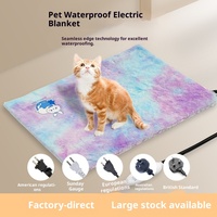 Coussin chauffant carré pour animaux de compagnie en fibre synthétique isolante pour l'hiver, pour chat, chien, reptile, température constante, imperméable, couverture électrique