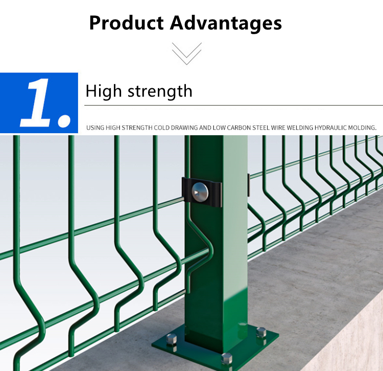 latest company news about Top selling 3D curved welded wire mesh fence iron garden fence  0