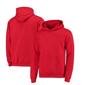 Sweat-shirt à capuche uni pour homme, coupe classique, tricoté, décontracté, avec poche, pour l'automne - Product Image 2