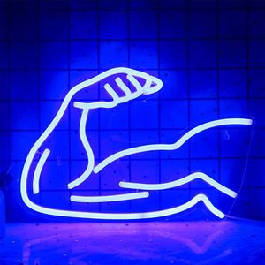 لافتة نيون LED بتصميم مجاني على شكل دمبل لرفع الأثقال، إضاءة نيون LED لتزيين صالات الألعاب الرياضية والنوادي والمتاجر - Product Image 2