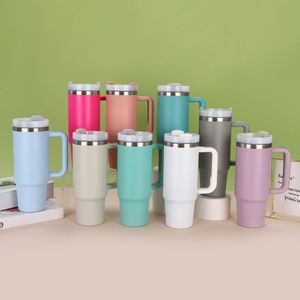 Gobelet de voyage H2.0 avec poignée, 30 oz, à double paroi sous vide, avec couvercle et paille, antidérapant, couleur personnalisée ODM - Product Image 5