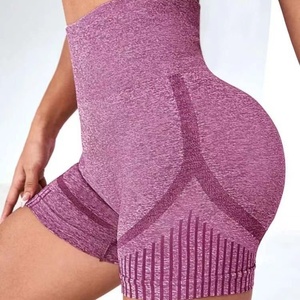 Shorts de <span class=keywords><strong>sport</strong></span> taille haute pour <span class=keywords><strong>femme</strong></span>, effet push-up, anti-transpiration, pour la course et le yoga - Product Image 2