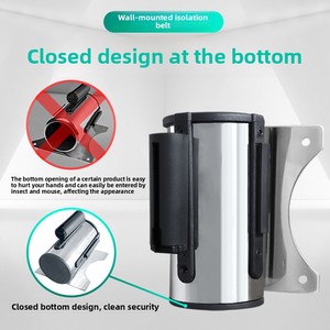 1.0m có thể thu vào đầu treo tường cố định bằng thép không gỉ thu ngân hàng rào giao thông có thể thu vào Đầu Treo tường hàng rào - Product Image 4