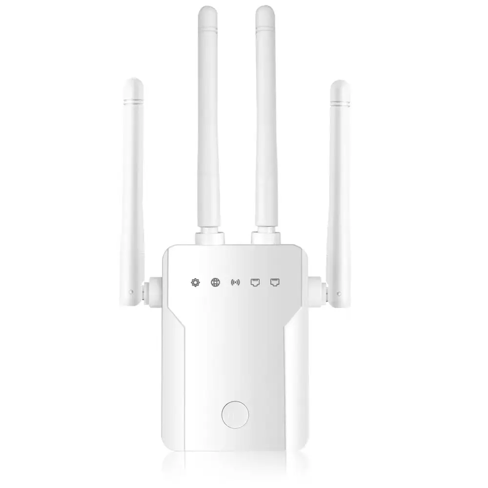 1200Mbps 4PCS 2dBi Antenna Wireless WiFi Repeater with 2 * 10/100Mbps LAN port
