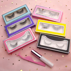 Fascia trasparente per ciglia finte in visone a mezza striscia con bacio annodato - Product Image 5