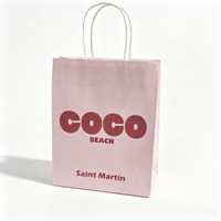 Sac en papier rose personnalisé, écologique et de haute qualité pour l'emballage de vêtements et de chaussures