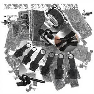 Glissière de fermeture éclair en plastique écologique pour remplacement des fermetures éclair cassées sur vêtements et accessoires, noir - Product Image 4