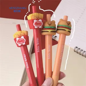 स्कूल की आपूर्ति स्टेशनरी थोक हैम्बर्ग और फ्रेंच डिजाइन मजेदार अनन्त फिर से भरना कोरियाई प्यारा प्लास्टिक मैकेनिकल पेंसिल